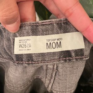 TopShop Moto Jeans ‘Mom’ ash grey size26